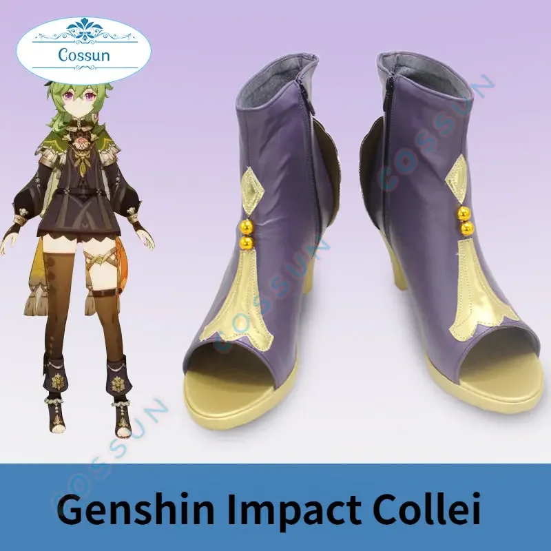 Genshin Impact Collei Cosplay Shoes Boots for Costume Outfits Dress-up  Genshin Cosplay Game High Heel Women Men