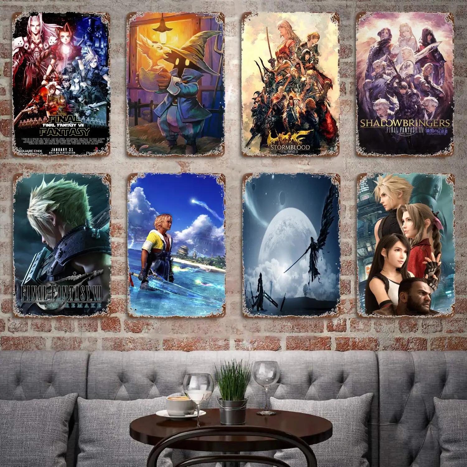 Final Fantasy Tactics The Lying Heart Poster Vintage Tin Metal Sign Decorative Plaque for Pub Bar Man Cave Club Wall Decoration