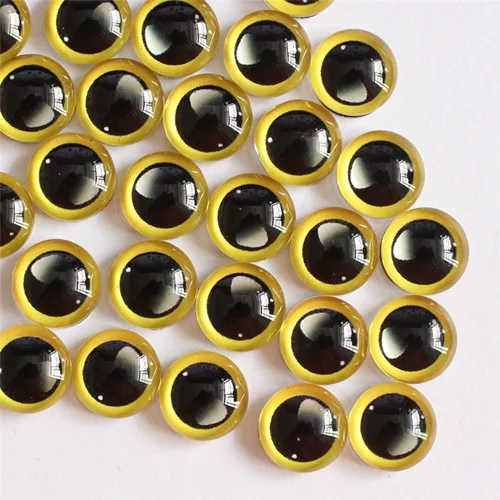JIHUOO Œil de Dragon Rond en Verre Œil de Chat Yeux de sécurité Colorés Cabochons pour Scrapbooking Bijoux 30mm 20 pièces