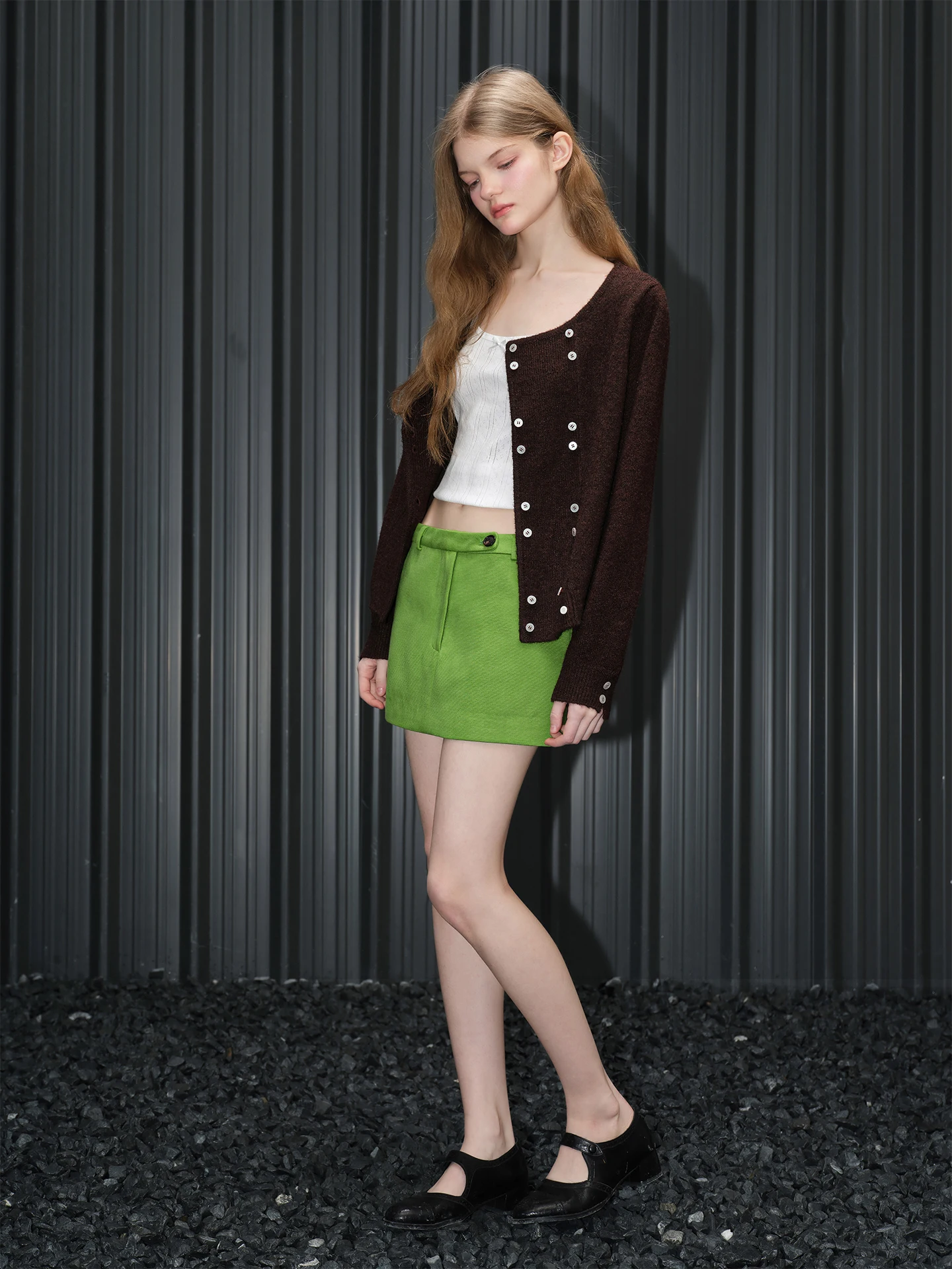 

Юбка А-силуэта с высокой талией для женщин, модная, весна 2026, уличный стиль, теплая, из вискозы и полиэстера, облегающая, Ciwalk