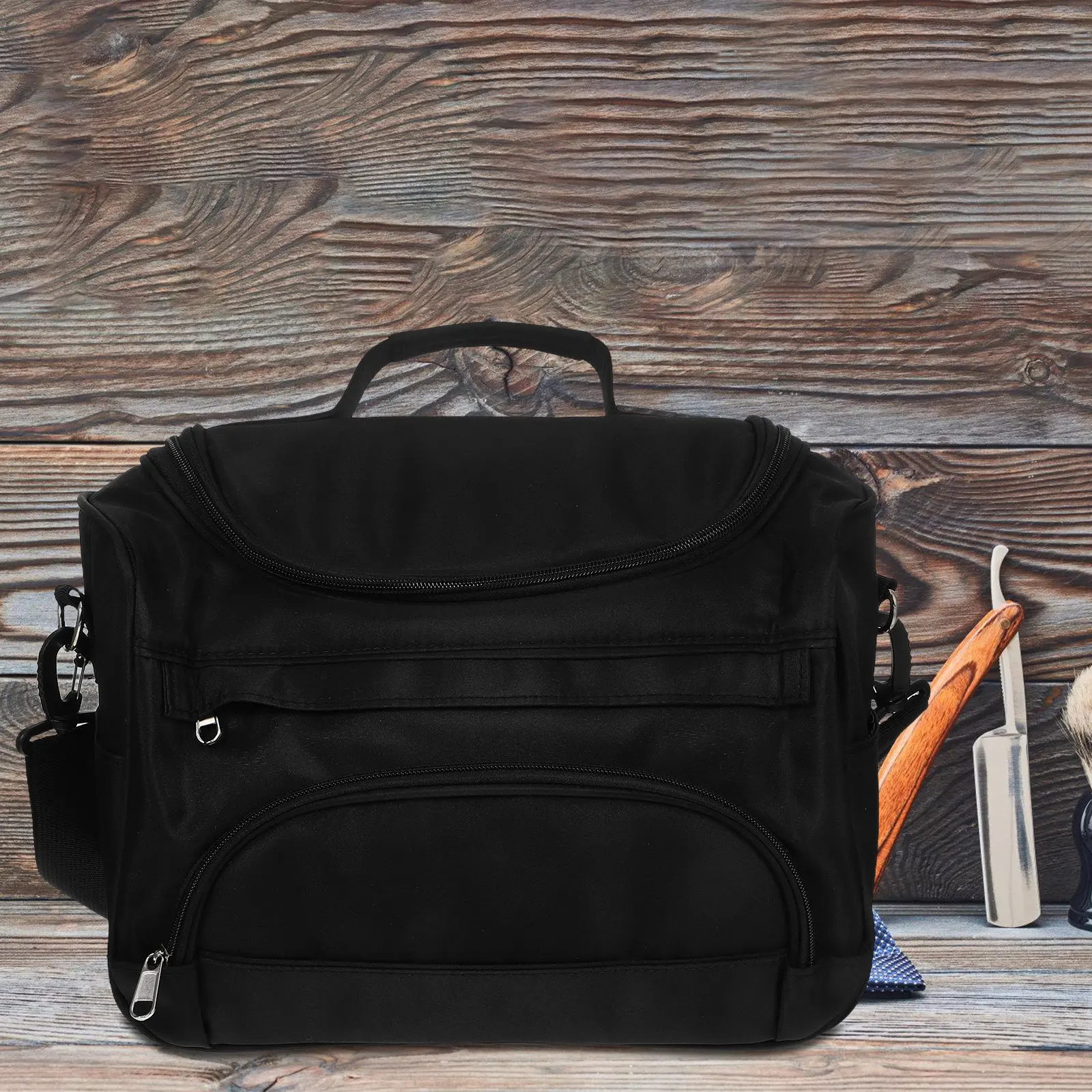 

Большая сумка для парикмахерских инструментов, портативный органайзер для стилиста, сумка для переноски с плечевым ремнем, дорожная сумка для парикмахерских принадлежностей