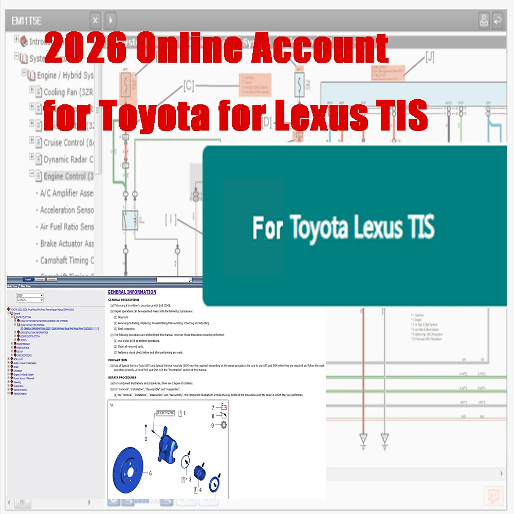 

2026 Online Account for Toyota for Lexus TIS Newest Car Repair Software for Workshop Wiring DiagramSupport Mobile/PC Login