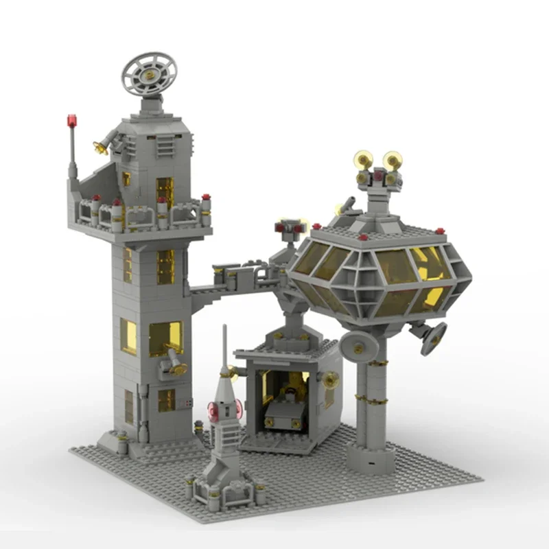 

1039pcs MOC Classic Space Watchtower Architecture Building Blocks Model Assembly Toys Children Festival Gifts