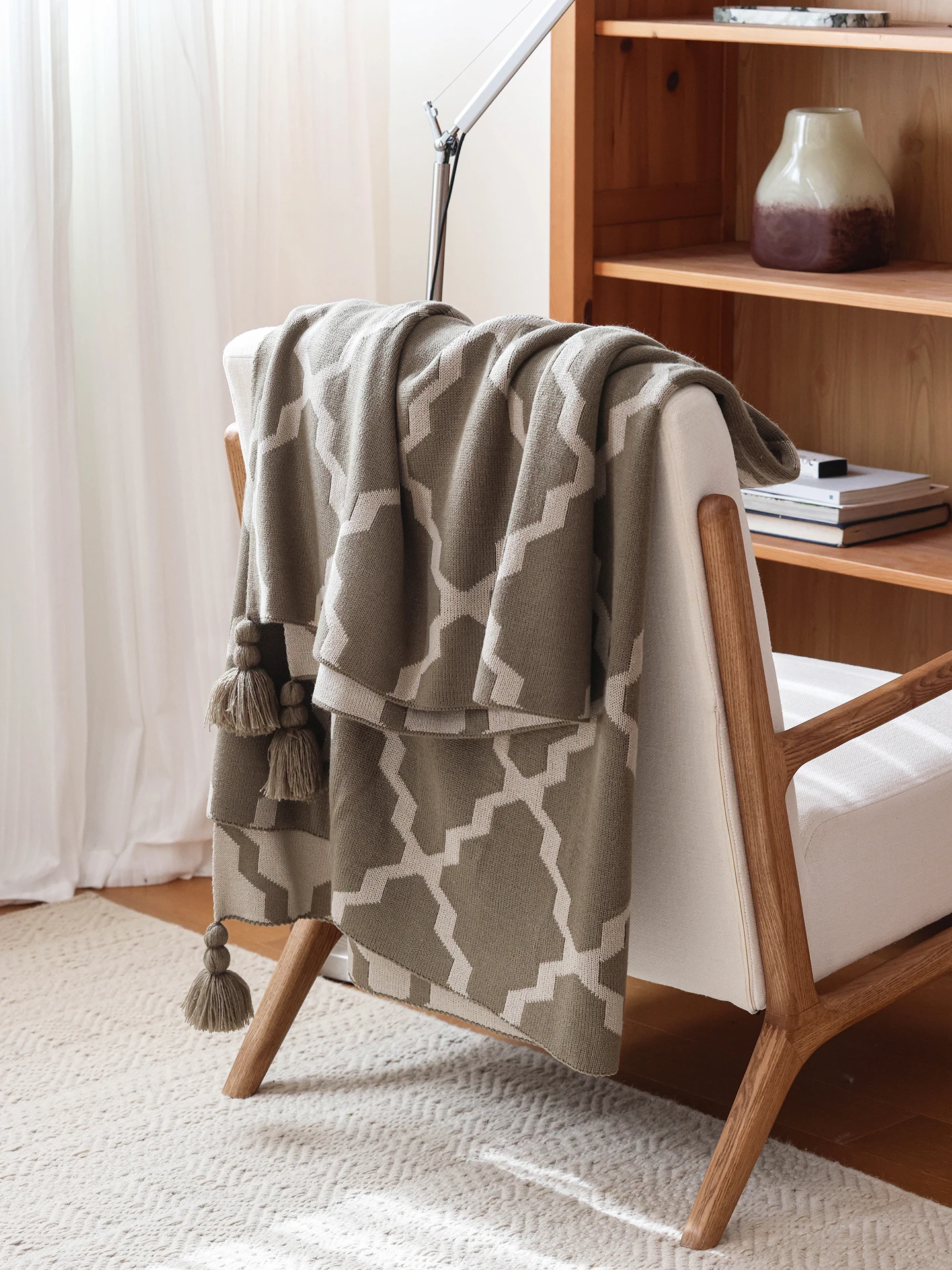 

Американское повседневное небольшое одеяло-плед для сна, вязаное, двустороннее, для кондиционированных помещений, красное, подарок