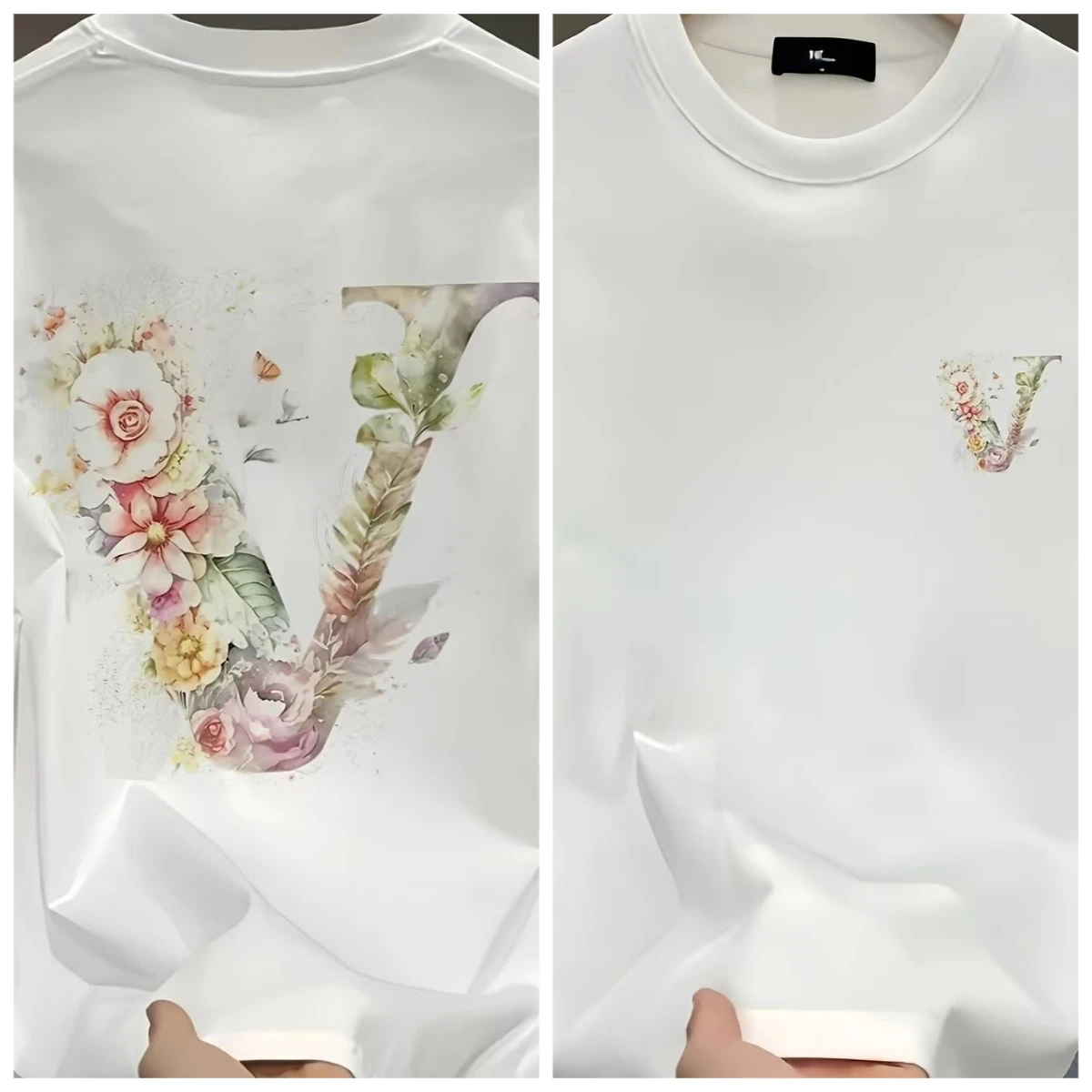 

2026, весна-лето, новая модная брендовая красивая футболка с короткими рукавами и буквенным принтом, белый топ с половиной рукавов