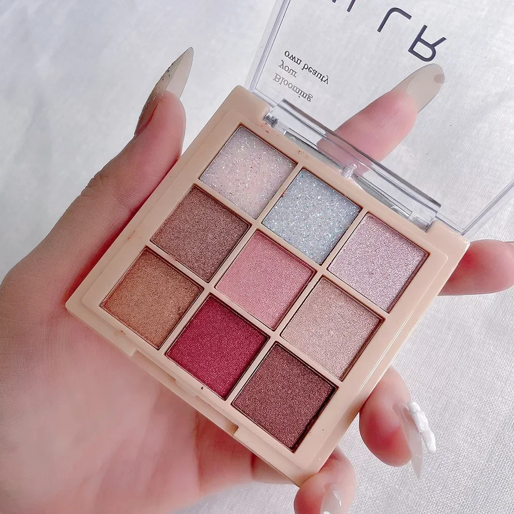 Palette de fard à barrage mat scintillant imperméable, longue durée, pigment nacré scintillant, maquillage cosmétique