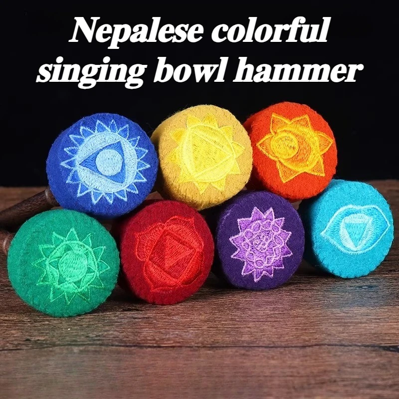 

Поющие чаши, стучащая палочка, деревянная Непальская бархатная тибетская поющая чаша ручной работы, аксессуары, звуковая чаша, профессиональный молоток