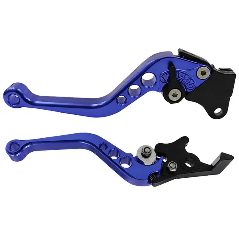 Motorcycle Clutch Levers 2pcs Aluminum Alloy Cylinder Clutch Lever Adjustable Rust-proof Motorbike Brake Lever Clear Shifting