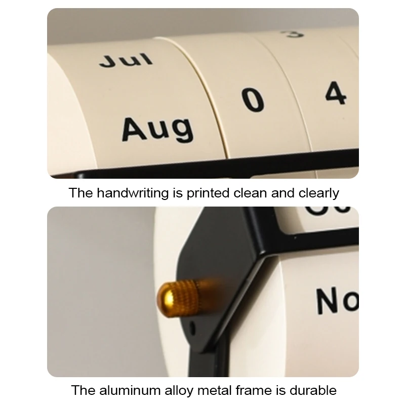 Calendrier perpétuel à roue, grand calendrier de bureau rotatif, ornements de bureau, calendrier perpétuel, compte à rebours