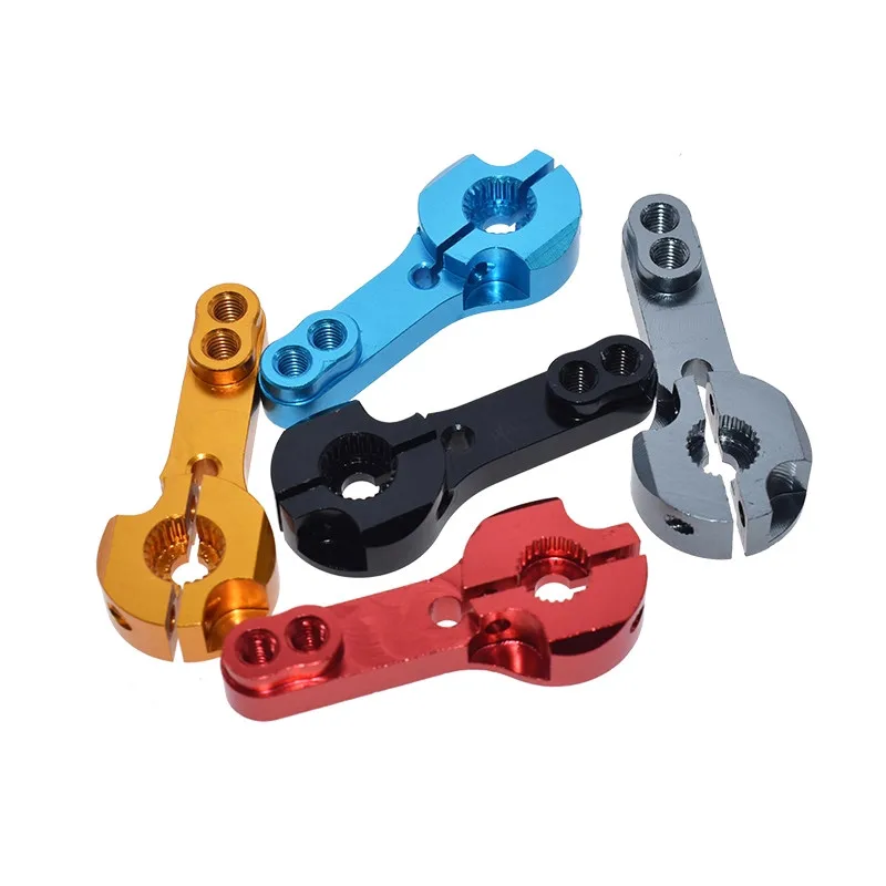 Steering Gear Arm Steering Gear Metal Swing Arm 25T Metal Swing Arm Double-hole with Lock 25T Aluminum Alloy Upgrade Version