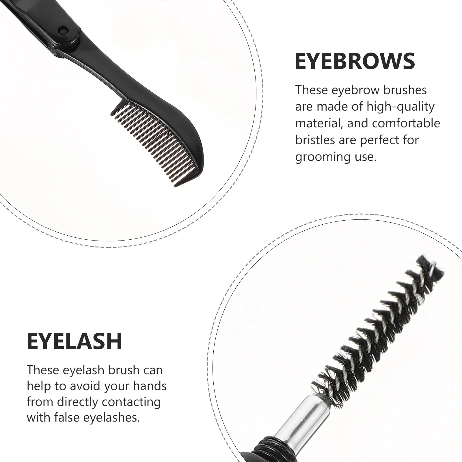 

6Pcs Foldable Eyebrow Brush Double-Ended Eyelash Comb Lightweight Makeup Brush Practical Tool for Home Travel Foldable Eyebrow