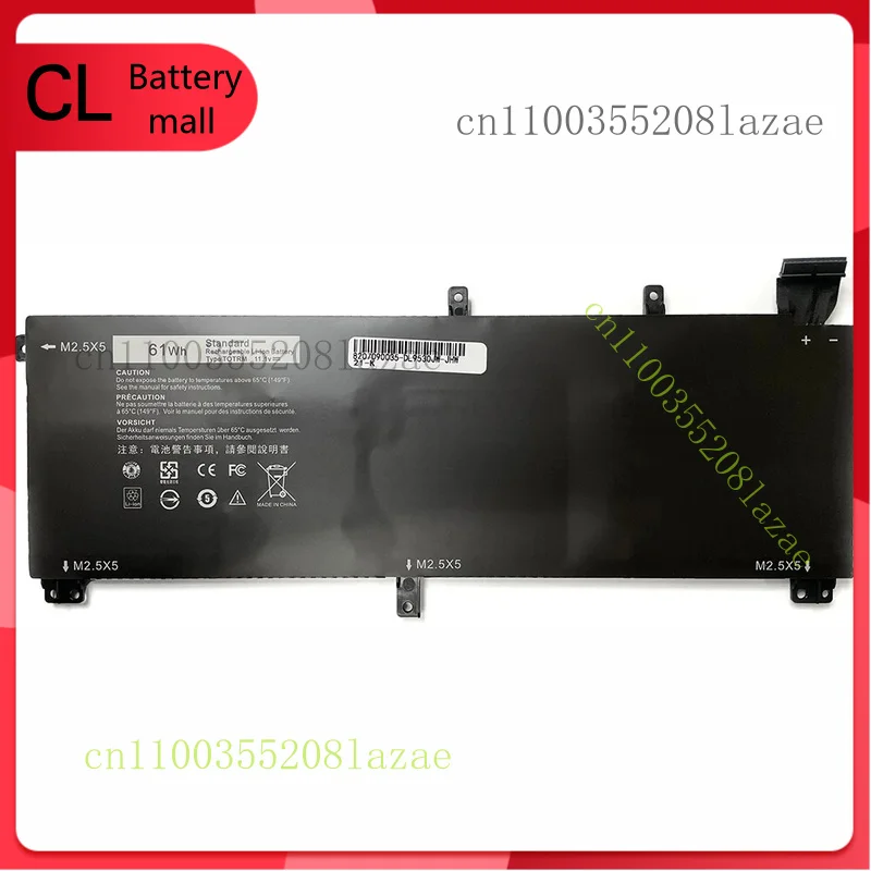 

New T0TRM TOTRM H76MV Battery for Dell XPS 15 9530 9535 Precision M3800 P31F