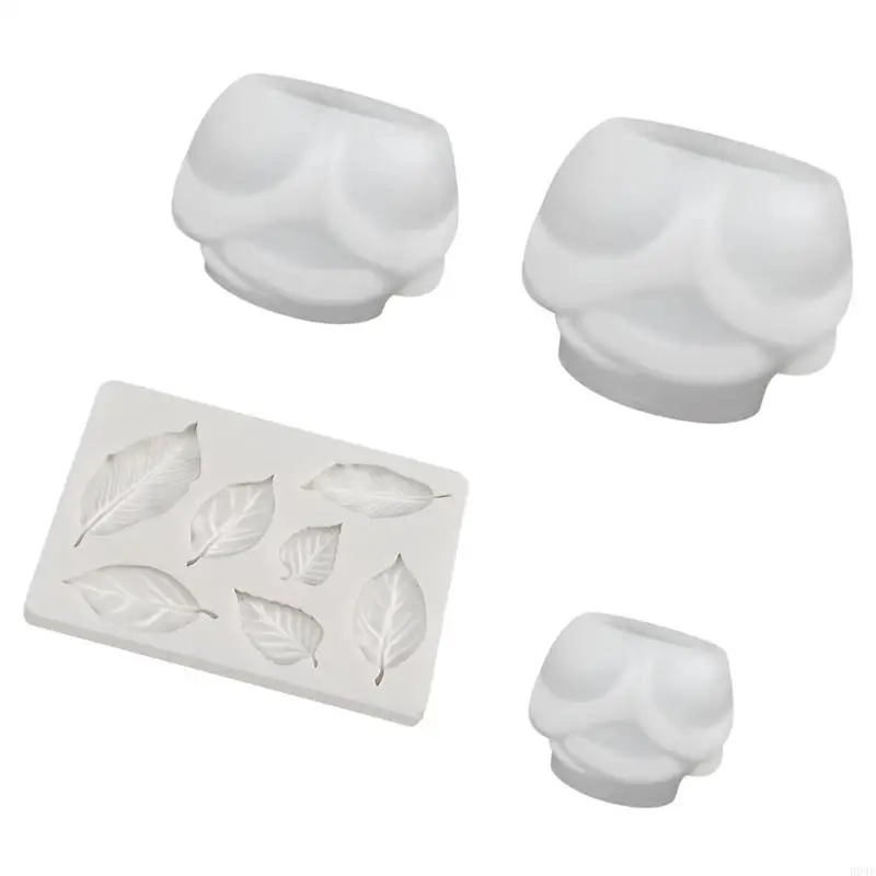 Rosenkerzenform-Set, 4-teiliges Blumenguss-Set mit 3 Rosenstilen und Blattstrukturplatte für Seifenherstellung und Heimblumen – Detail 7