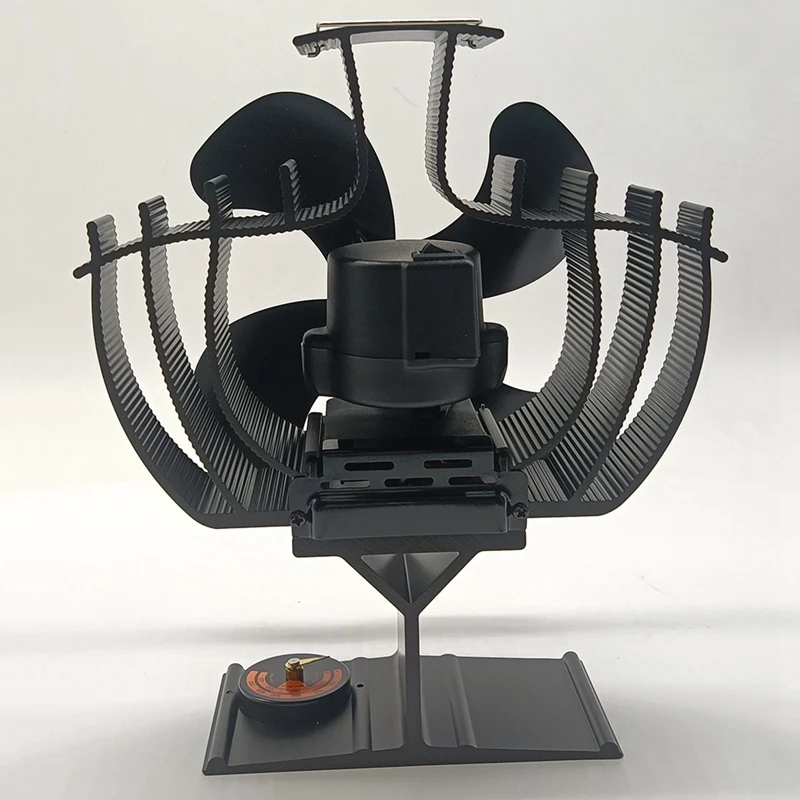 HOT! Wood Stove Fan Heat Powered 4-Blade Fireplace Fan For Wood/Fireplace/Log Burner 60 Degree Shaking Heads Fan