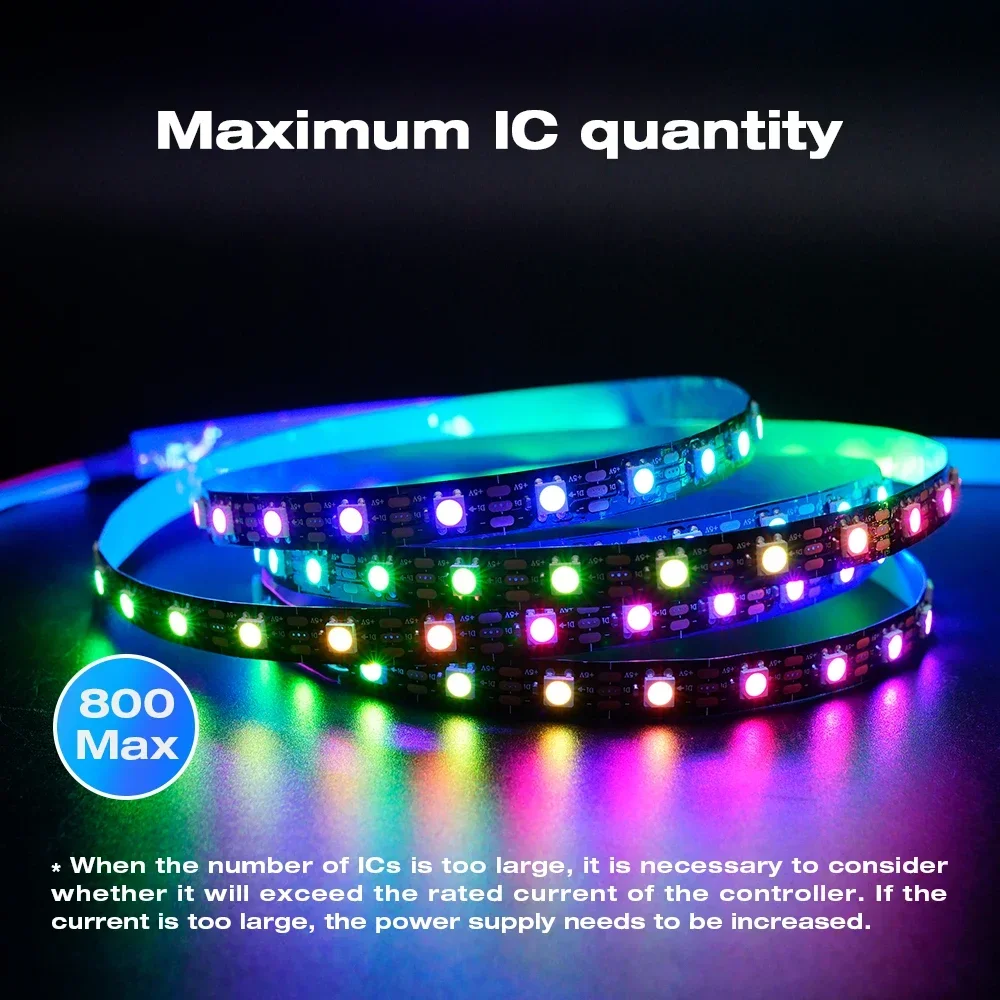 Imagem -03 - Controlador Digital Led Strip Ws2811 Sk6812 Ws2812b Rgb Rgbw App Wifi Módulos Led Pixel Suporta Esp32 5v24v