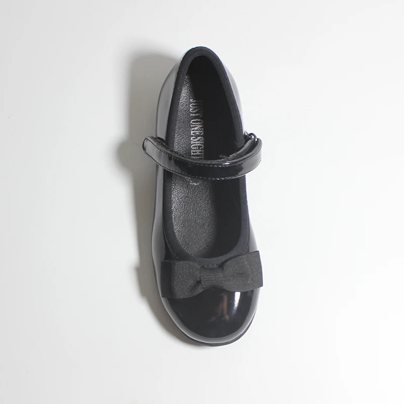 New Girls Shoes Mary Jane For Children Princess PU Leather School Shoes Black Dress Flats Pure Color Wedding Kids Uniform Shoe