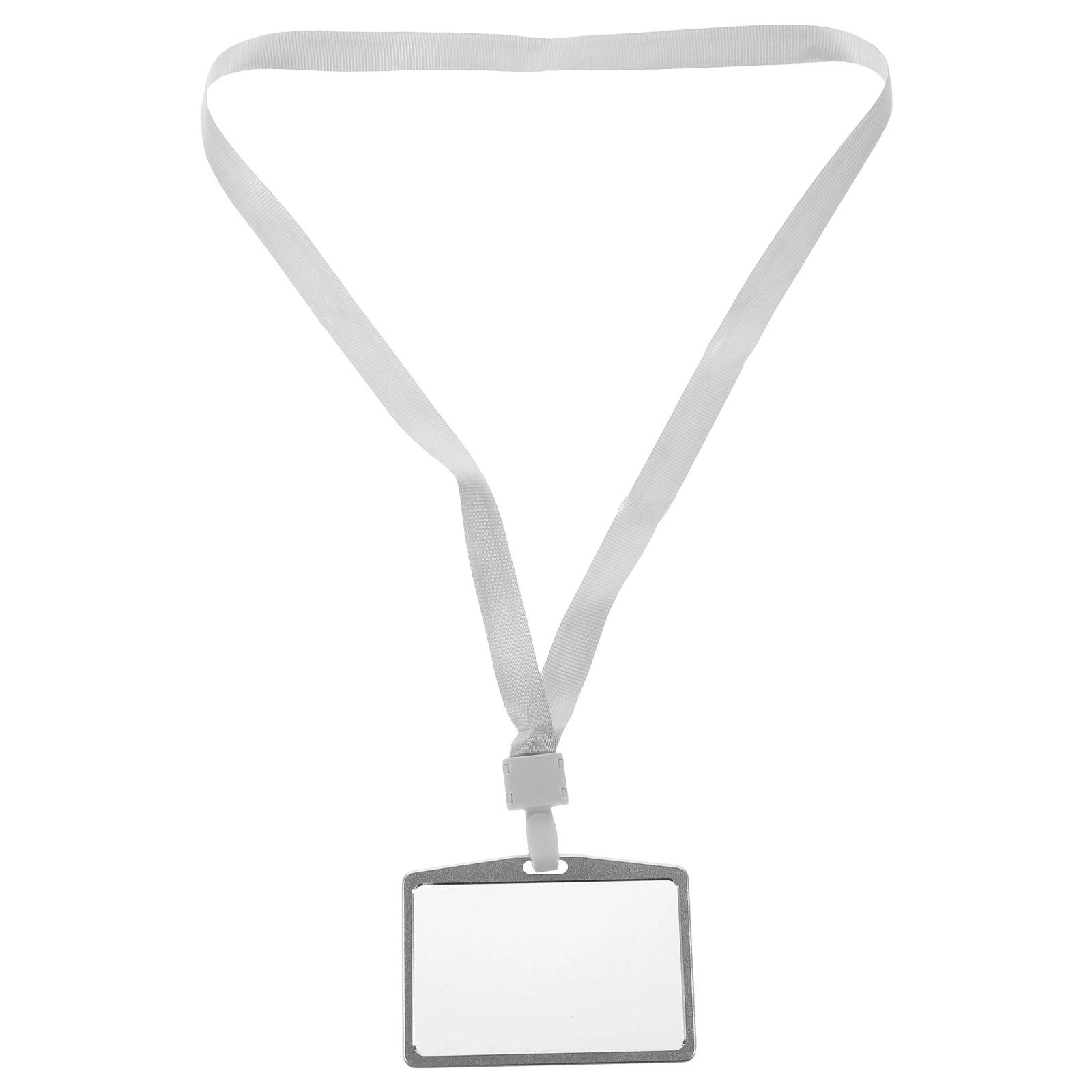 

1Set Aluminum Alloy Card Holder Detachable Lanyard Id Card Cover Name Tag Badge Protector for School Office Work
