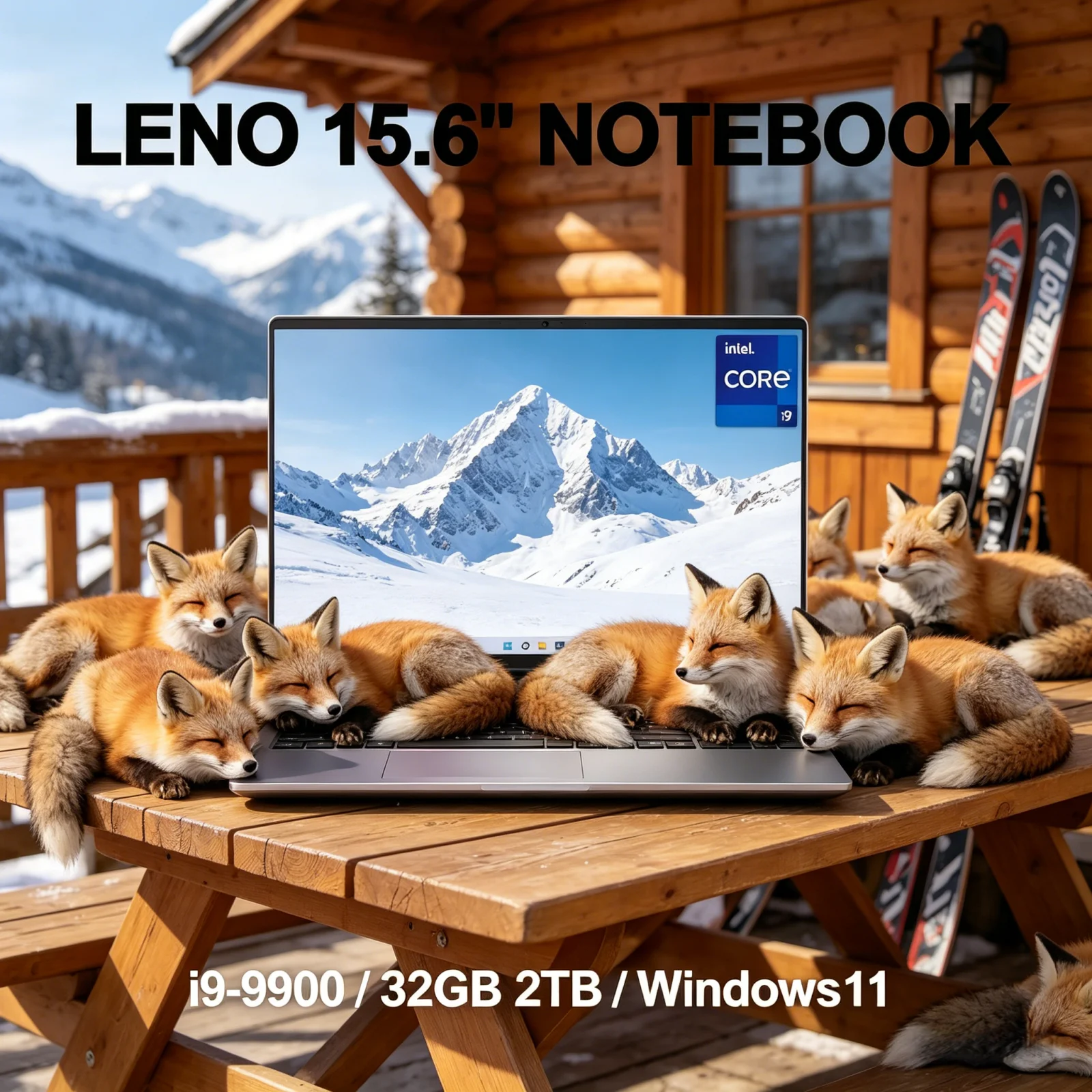 Leno Hot Ultra Slim 15.6 Inch Laptop HD 1920*1080 Win11 Intel Core I9 9900 32 GB 1 TB/2 TB Office Gamer PC