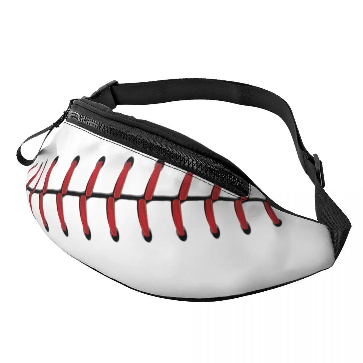 Sac banane de balle de baseball avec couture en dentelle pour hommes et femmes, sac à bandoulière personnalisé, Softball, sac de taille, cyclisme, camping, téléphone, poudres d'argent