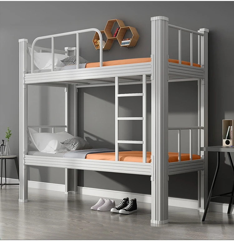 High Quality Modern Kid Bedroom Furniture Cheap School bunk Beds with Stairs Metal Bed 'Letto'