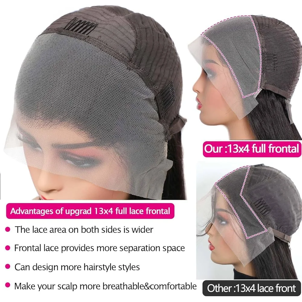 Finger Coily con Base rizada Ombre marrón 13x4 encaje Frontal transparente 100% peluca con malla Frontal de cabello humano