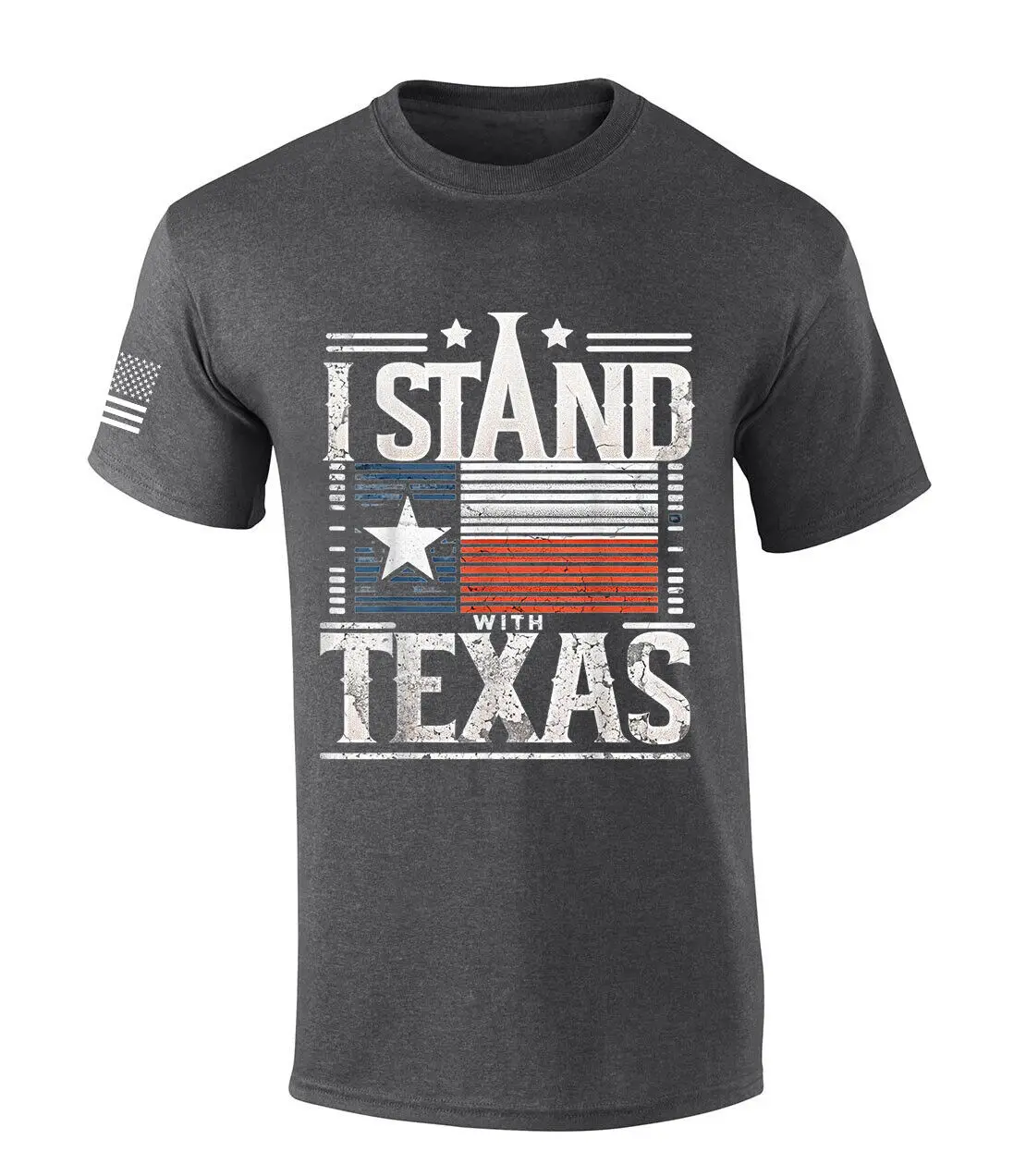 Mens Texas T Shirt I Stand With  Heather Grey medium