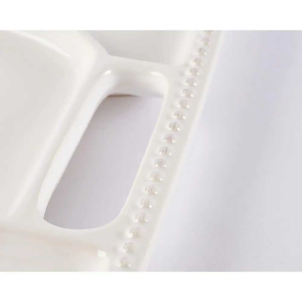 Elegant White Charcuterie Tray, 11.75 x 22 Inches