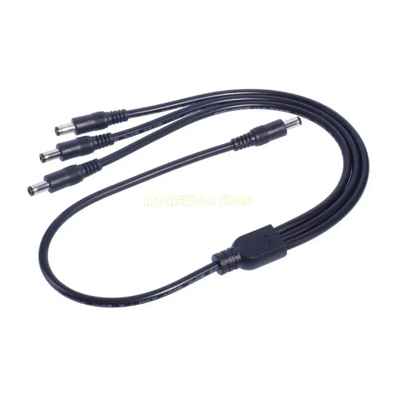 F62C DC5.5x2.1mm Adapters Cord Solar Panel Outdoor Power Wire 1 in 3 Out Cable Line