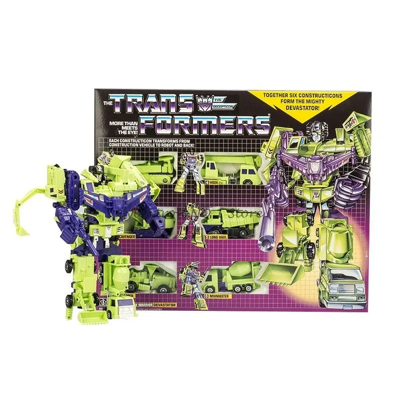 

In Stock Original Transformer Alloy Car Model Toys G1 Devastator (KO) Constructicons Devastator Collectible Action Figures Robot