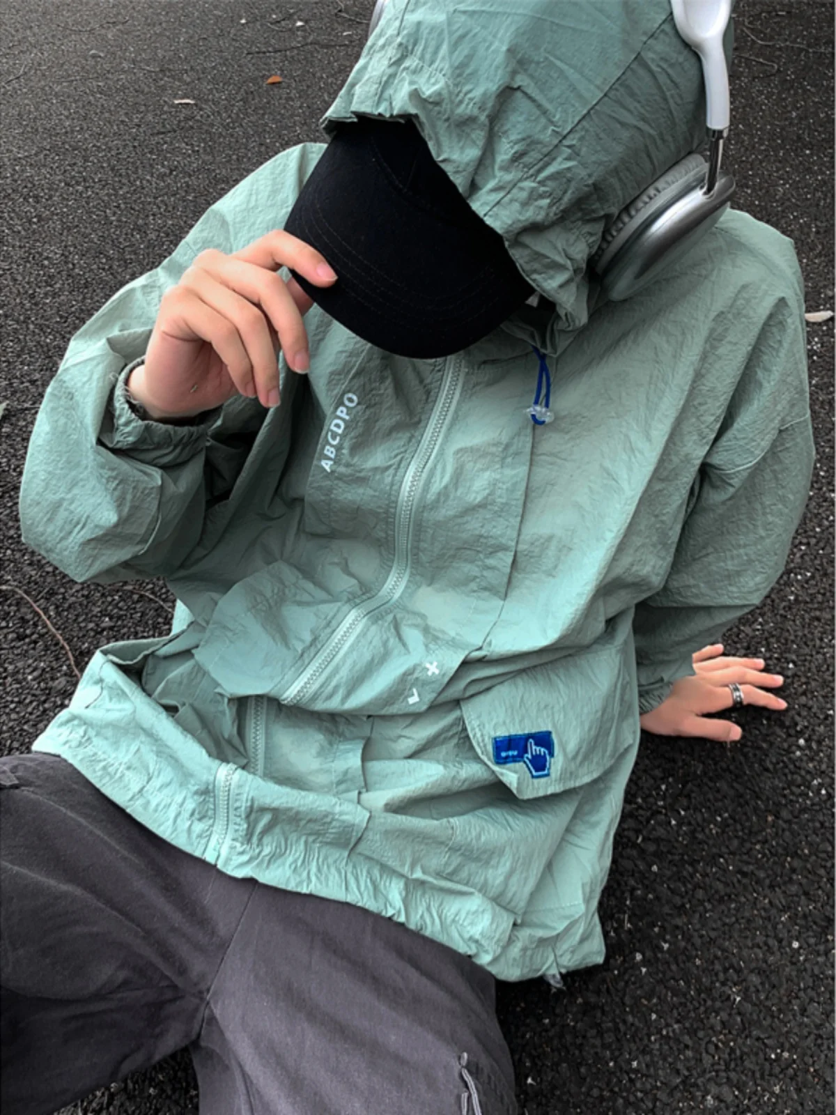 

Летняя тонкая одежда из ледяного шелка для защиты от солнца, мужская куртка с интегрированной маской и капюшоном, американская верхняя одежда для активного отдыха с защитой от УФ-излучения