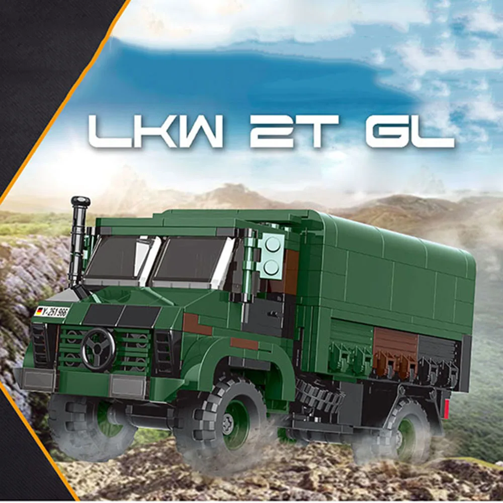 Germany Modern Military Benz Unimogs Truck Orv Batisbricks Building Block Lkw 2t Gl Vehicle Brick Model Sets Toys For Gifts