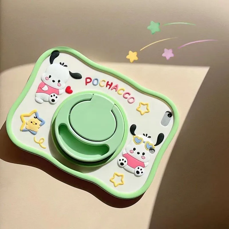 Cute Sanrio Pochacco Ipad 10 Case Anime Cartoon Tablet Mini 6 5 4 9.7 10.2 Inch 3D Stand Air 6 5 4 Silica Gel Cases Girl Gifts