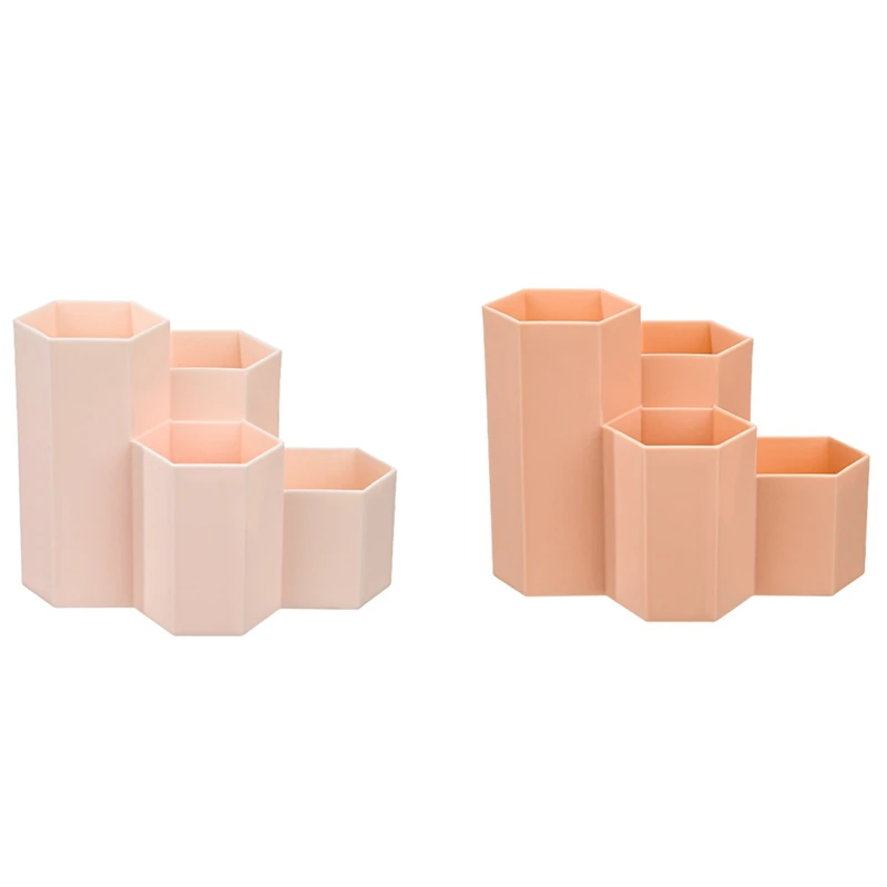 Office Stationery Multifunctional Hexagonal Pen Holder Pencil Storage Box Hexagonal Honeycomb Design