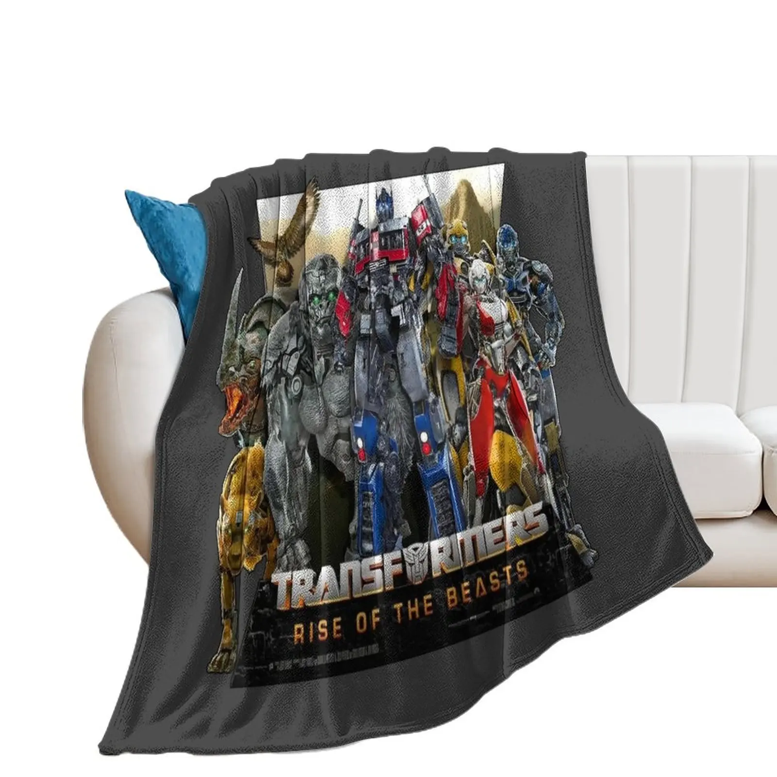 

Transformers Rise of the Beasts Throw Blanket Vintage Flannels For Baby warm for winter Blankets