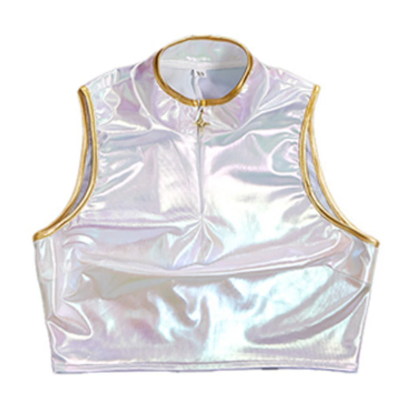 K-POP شيطان هنتر تأثيري فتاة زي البوب المغني هالوين زي سترة السراويل مرحلة الأداء زي الأبيض بريق مجموعة