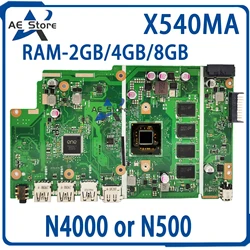 X540MA Mainboard For ASUS X543MA F540MA A540MA D540MA X540M Laptop Motherboard N4000 N5000 RAM-2GB/4GB/8GB