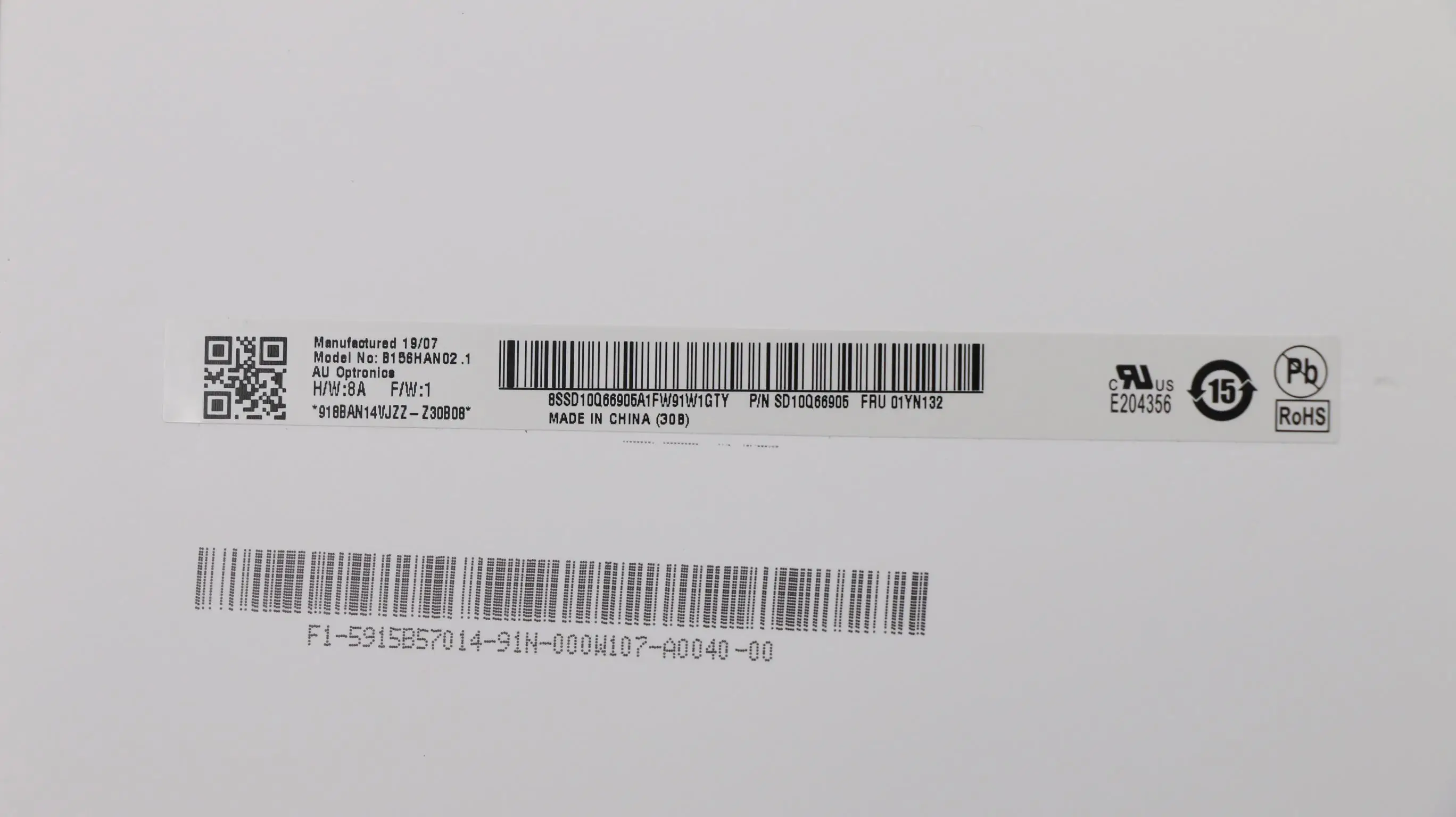 15.6 Laptop LCD Screen B156HAN02.1 Fit LP156WFC-SPD1 NV156FHM-N48 N156HCA-EAB For Lenovo S340-15 3-15ARE ThinkPad T590 30pin eDP