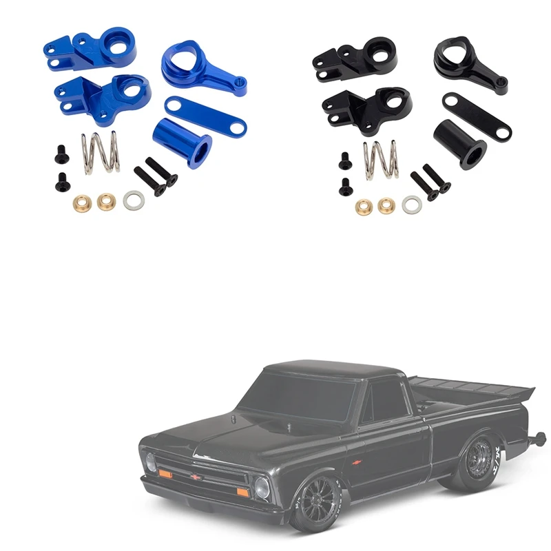 Campanelli dello sterzo in metallo e Set di risparmio Servo per Traxxas Drag Slash 1967 Chevy C10 1/10 RC Drag Truck upgrade Parts