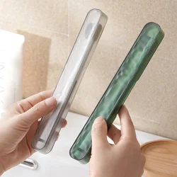 Portable Travel Toothbrush Organizer ABS Dust-proof Toothbrush Box Outdoor Camping Home Bathroom Toothbrush Storage Case