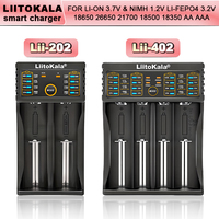 Liitokala Lii-202 Lii-402 1.2V 3.7V 3.2V 3.85V 18650 18350 26650 18490 AA AAA 14500 21700 Lithium Ni-mh Battery Smart Charger