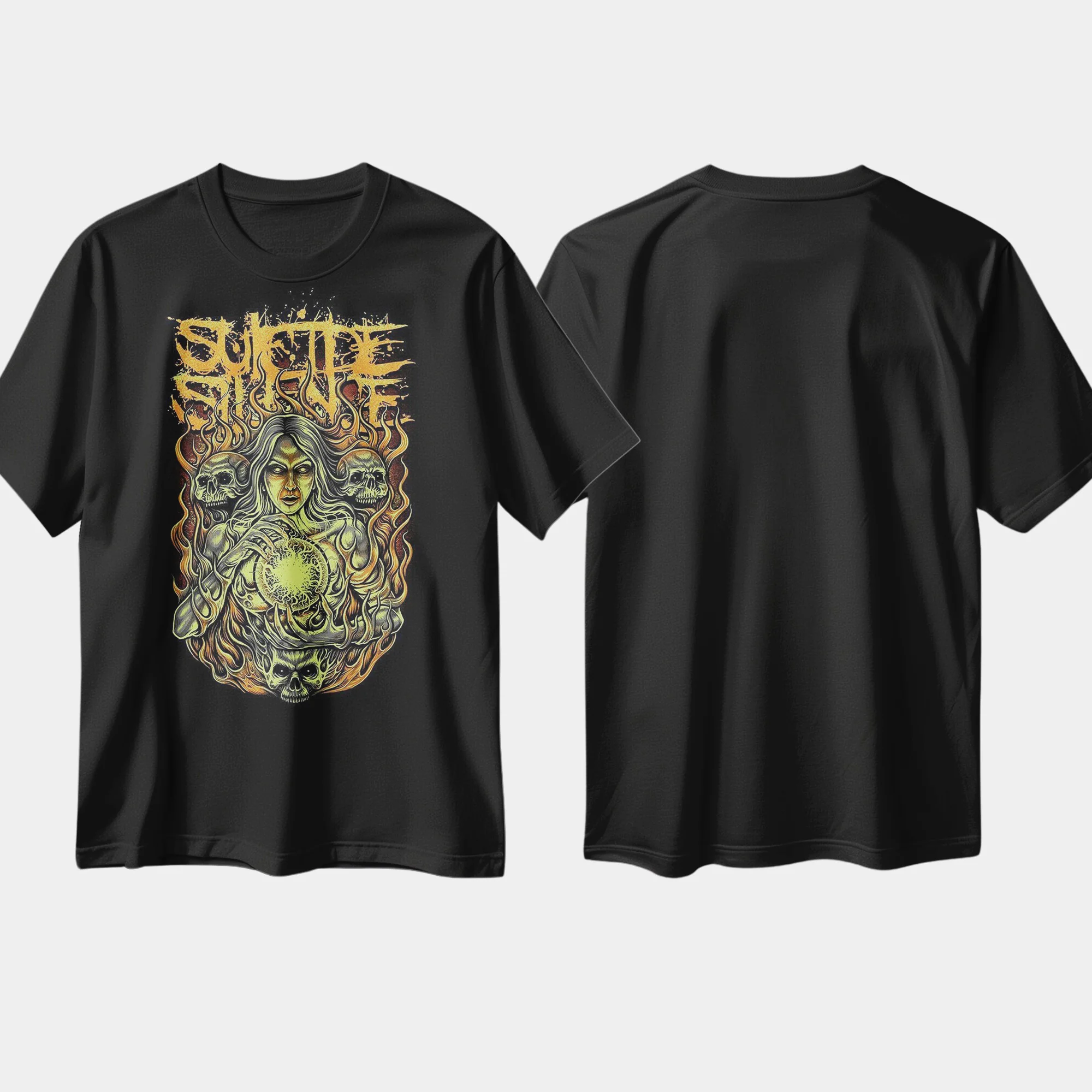 Rock Band T-shirt Suicide Graphic Silence American Deathcore-band Rock and Roll Cotton Round Neck Men Women Tees Short Sleeve