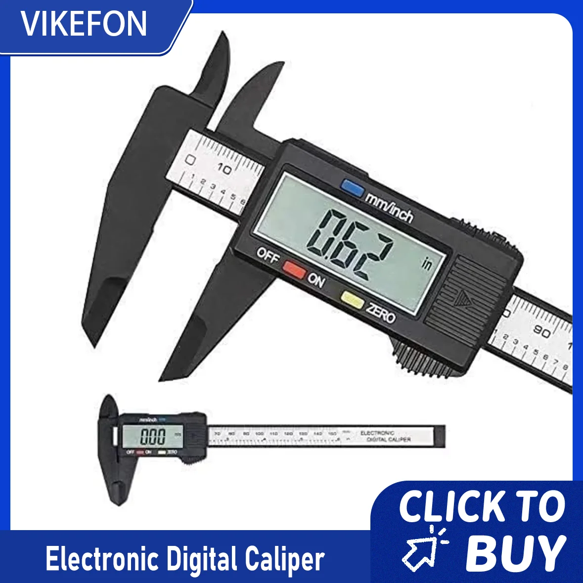 

VIKEFON 150 мм 100 мм электронный цифровой штангенциркуль из углеродного волокна циферблат штангенциркуль микрометр измерительный инструмент цифровая линейка
