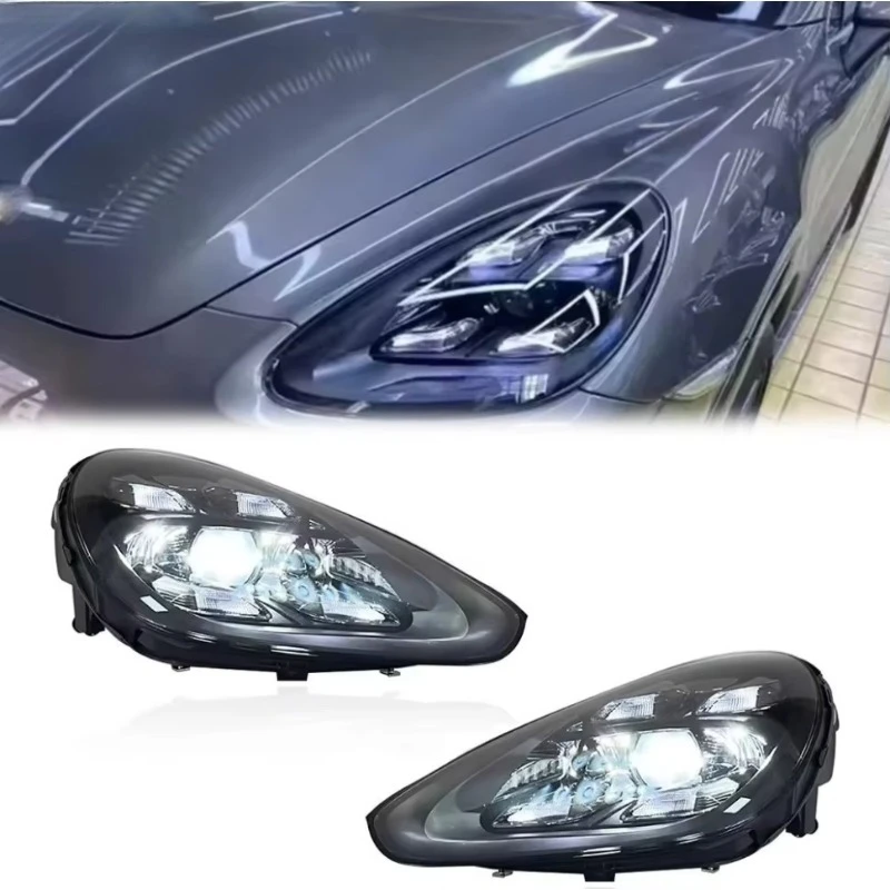 LED Headlight Assembly for Porsche Cayenne 958.1 958.2 2011-2017 Upgrade to 2023 Facelift Style High Quality Front Lamp