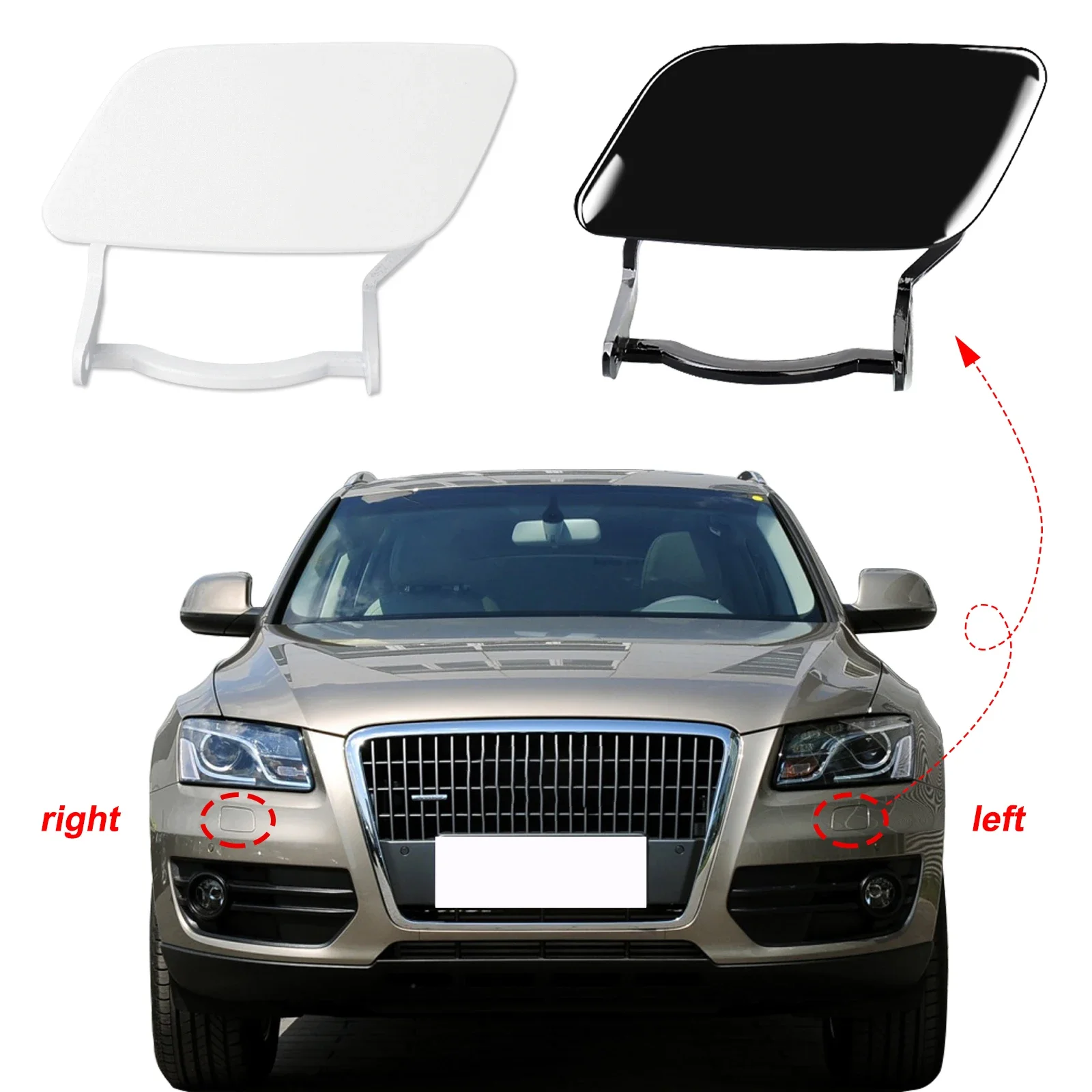 

OLANGDA Front Bumper Headlight Washer Cover Cap Headlamp Spray Nozzle For Audi Q5 Accessories 2009 2010 2011 2012 8R0955275 8R09