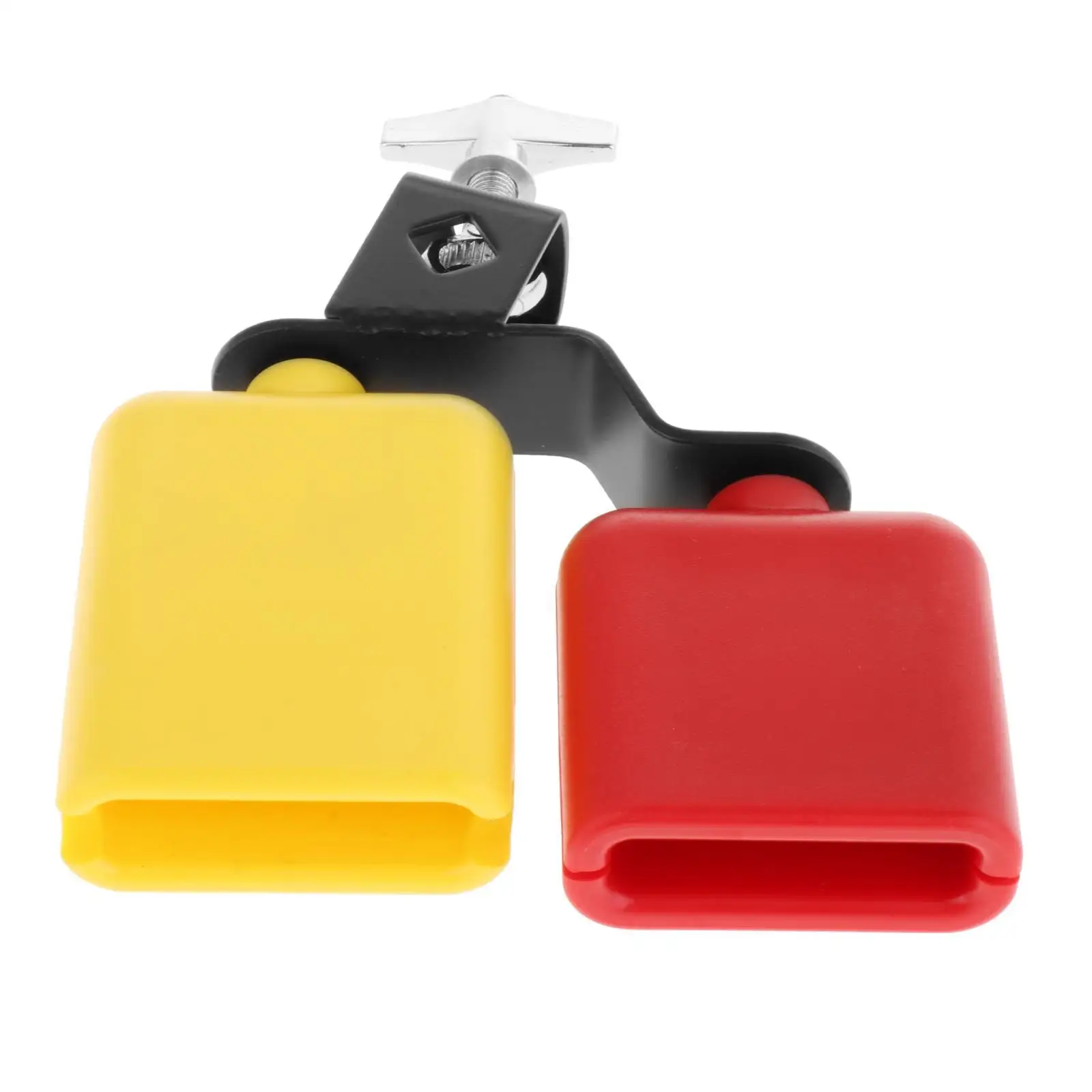 Low High Pitched Cow Bell Set Musical Instrument Noisemaker Cattlebell Drum Double Mounted Bell Set Accessories