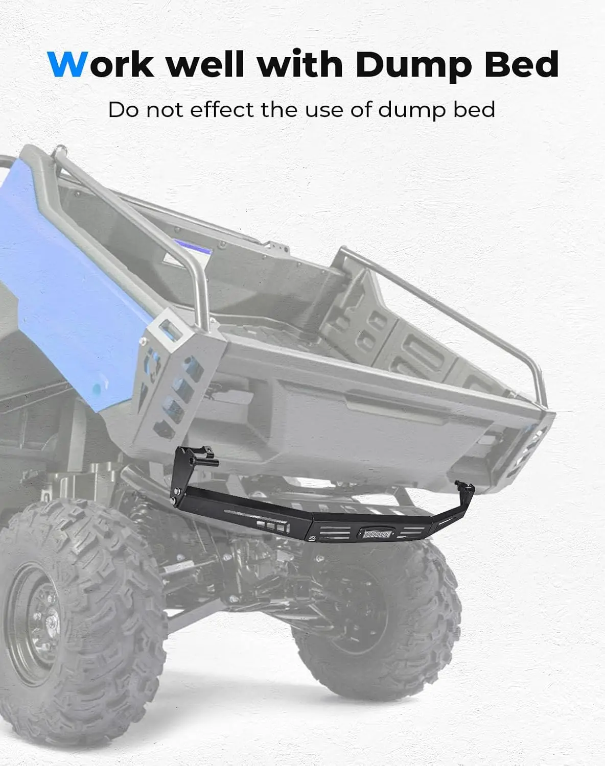 Rear Bumper with 18W LED Light, Compatible with Pioneer 1000 - view 4