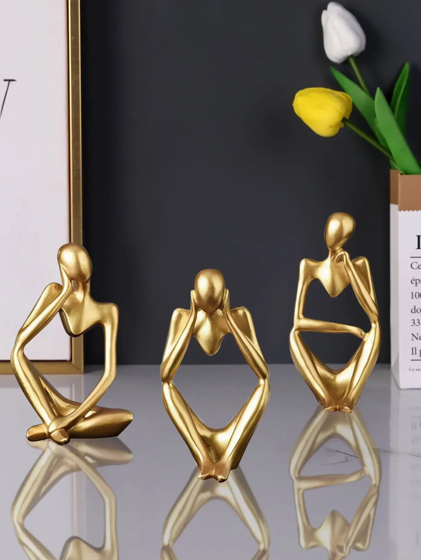 1pcs Nordic Light Luxury Style Abstract Figure Home Decoration Ornaments Mini Shaped Crafts Desktop Decoration Artworks