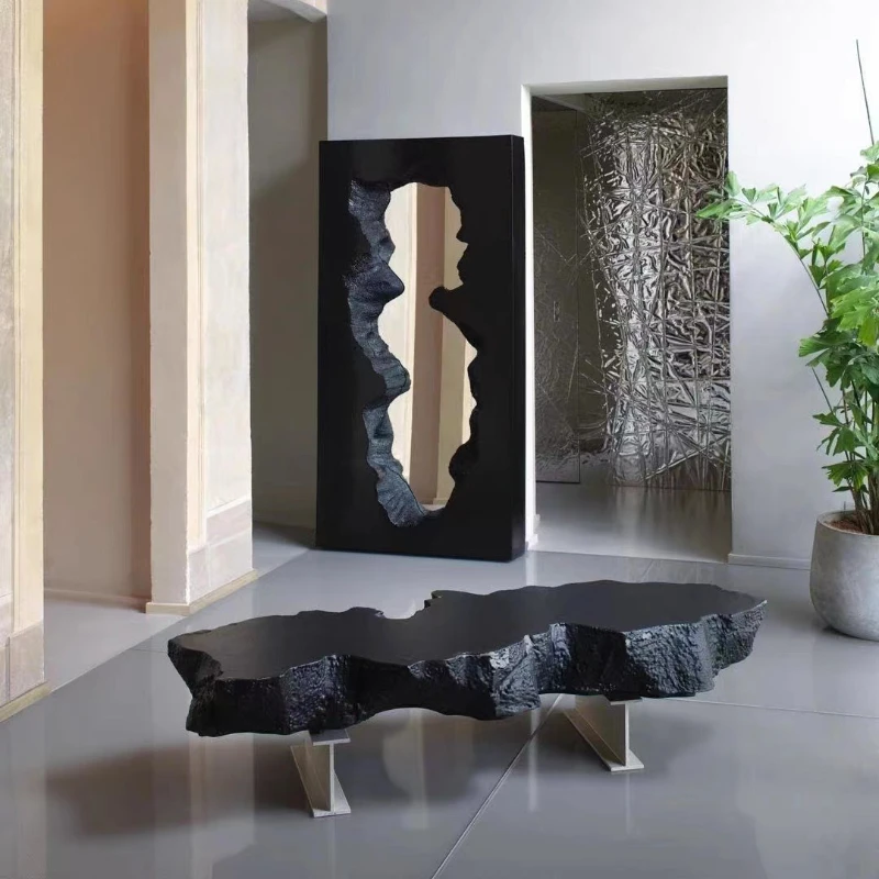 

Nordic modern light luxury minimalist wabi wind creative fiberglass table small apartment household living room i