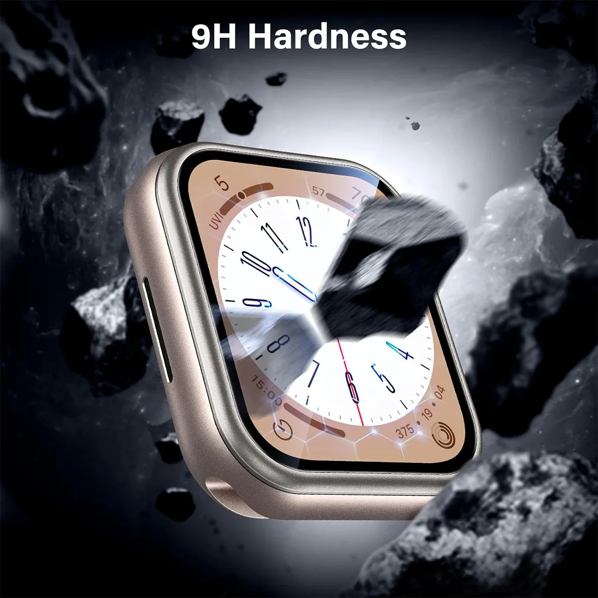 Tempered Glass Metal Bumper for Apple Watch 9 SE 8 7 6 5 4 Cover for iWatch Series 45mm 41mm 40mm 44mm Screen Protector Frame