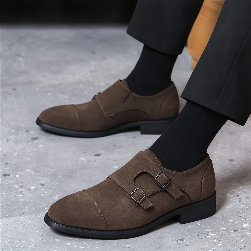 Brand Men's Shoes Autumn Anti Velvet Leather Lazy One Step Casual Mengke Shoes Fashion Spring Men's Business Leisure Loafers